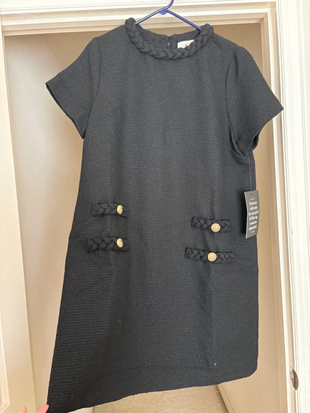Tuckernuck Black Tweed Jackie Dress - Picture 1 of 5